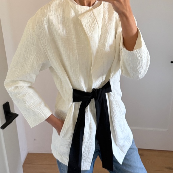 Zara Jackets & Blazers - Zara Lightweight Tie Jacket